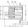 Konektor, XLR chassis male 3-pin IP67 black plastic housing solder cups