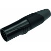 XLR káblový konektor male 5-pin black metal housing and grey boot solder cups