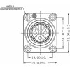 Konektor, XLR chassis male 3-pin IP67 black plastic housing solder cups