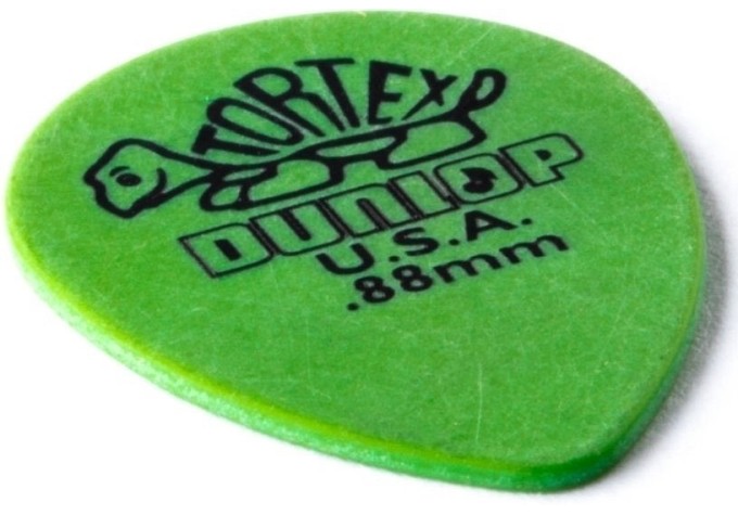 Trsátko / Brnkátko - brnkátko Tortex Small Tear Drop, hrúbka: 0,88 mm - zelené (celé balenie = 36 ks