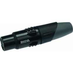 XLR káblový konektor female 5-pin black housing and grey boot solder cups