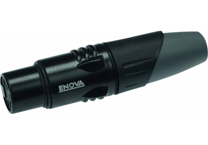 XLR káblový konektor female 5-pin black housing and grey boot solder cups