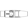 XLR káblový konektor female 5-pin black housing and grey boot solder cups