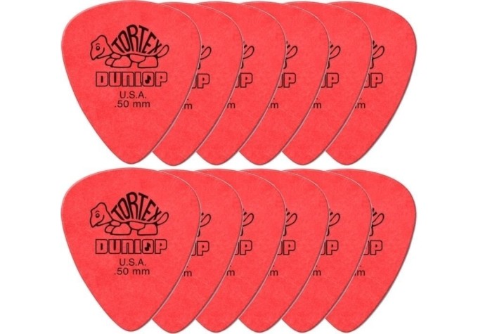 Trsátko / Brnkátko - brnkátka Tortex Standard (vrecko 12 ks) - hrúbka: 0,50 mm - červené