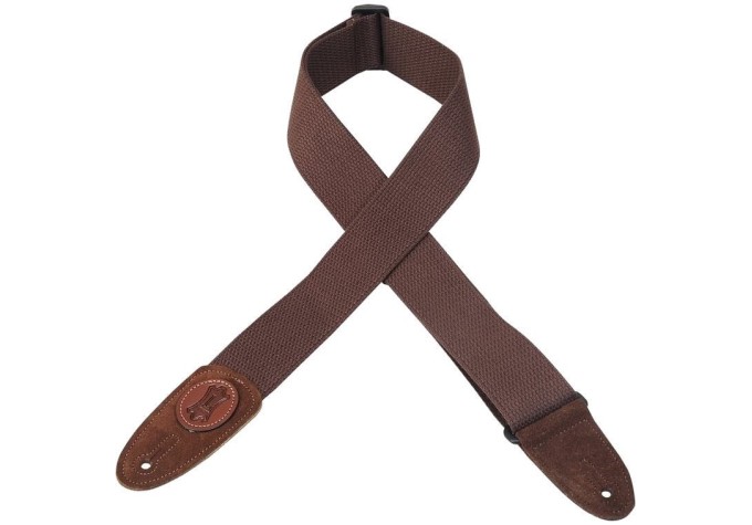 Kožený gitarový pás, hnedá