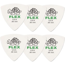 Trsátko / Brnkátko - brnkátka Tortex Flex Triangle (vrecko 6 ks) - hrúbka: 0,88 mm - zelený nápis
