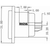 Konektor, XLR chassis male 3-pin IP67 black plastic housing solder cups