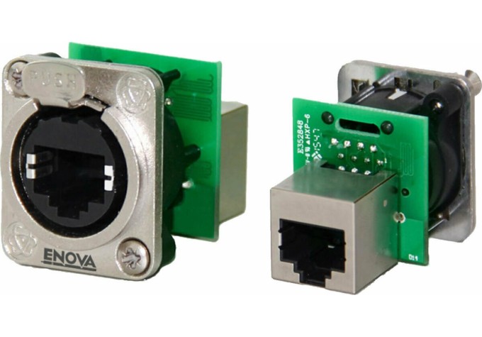 RJ45 chassis konektor Cat5e feed-through