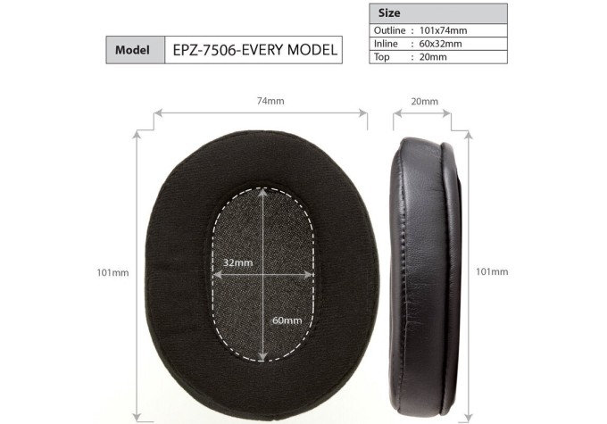 Náušníky pre slúchadlá - náušníky, EPZ-7506-PU