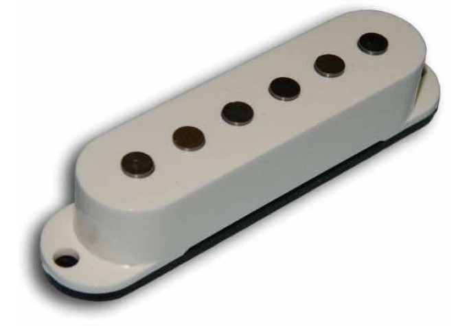 Gitarový snímač - snímač na elektrickú gitaru Stratocaster, single - biely