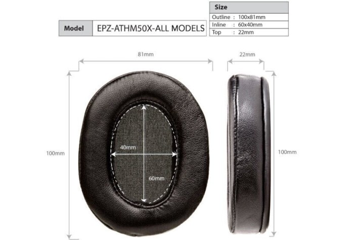Náušníky pre slúchadlá - náušníky, Audio Technica ATH-M50x Velour Replacement Earpads