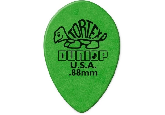 Trsátko / Brnkátko - brnkátko Tortex Small Tear Drop, hrúbka: 0,88 mm - zelené (celé balenie = 36 ks