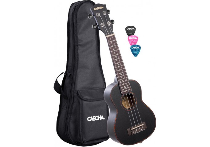 Cascha HH 2262 Premium Sopránové ukulele Čierna