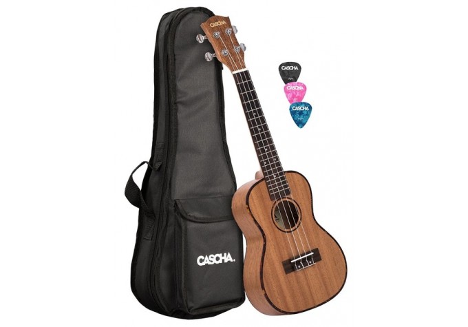 Cascha HH 2035 Premium Mahogany Concert Ukulele Set