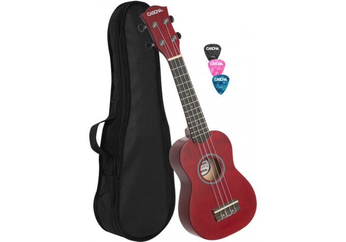 Cascha HH 3961 Sopránové ukulele Červená